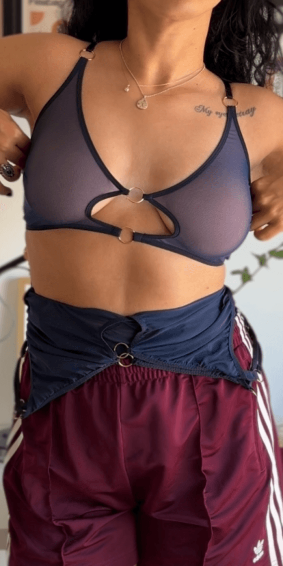 Bralet Medusa Granatowy